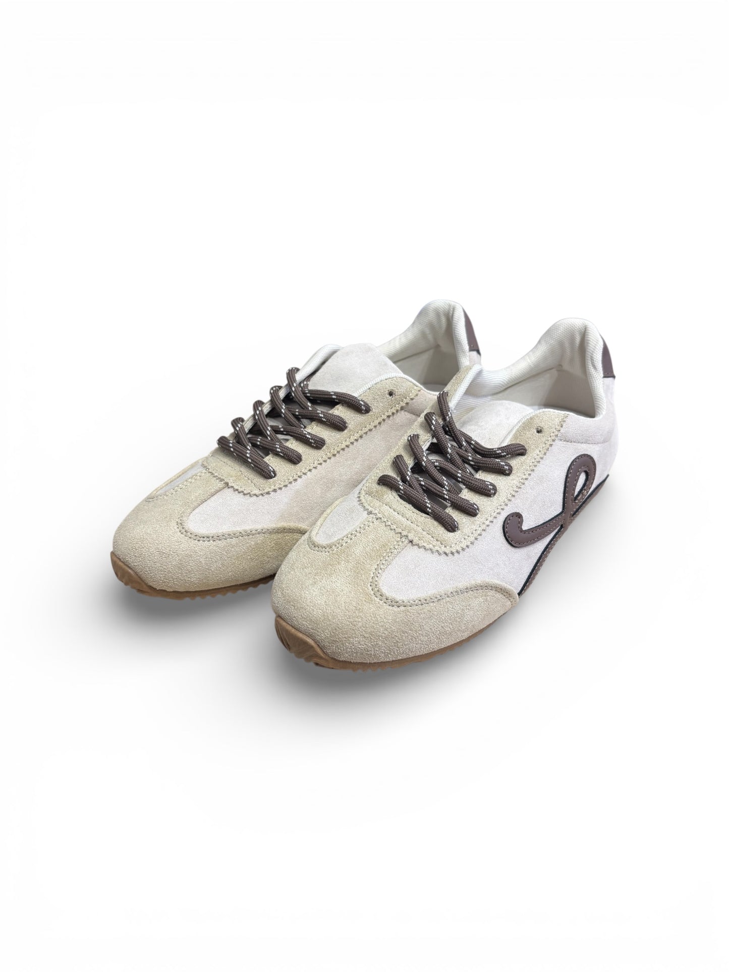 Zapatillas lw beige con marrón chocolate